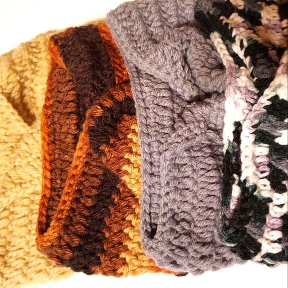 #1L❤️VE HANDMADE. NEW Earwarmers/ Headwarmers 4/$30. SETS.